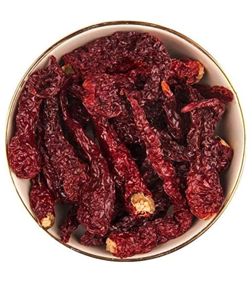 Dried Red Kashmiri Chillies (Stemless)